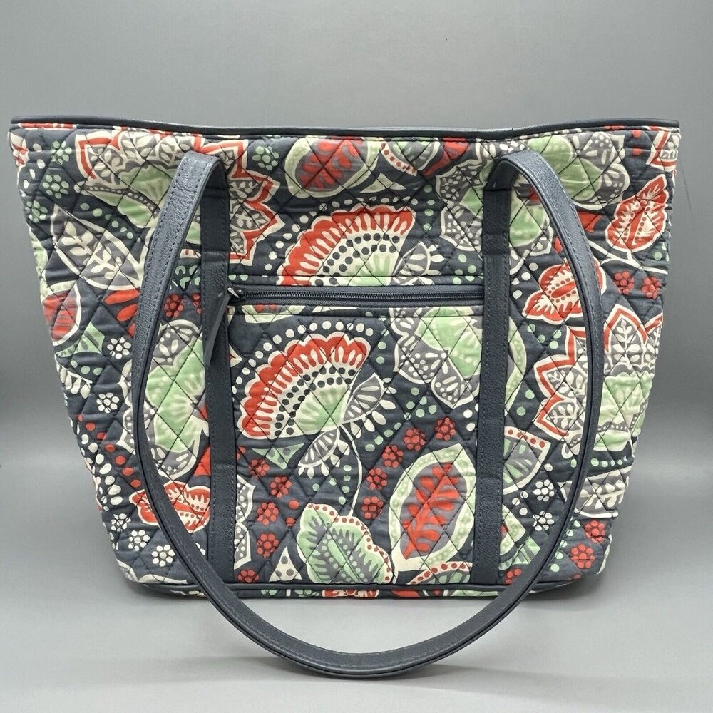Vera Bradley 14"x11" Shoulder Tote Bag Purse Nomadic Floral Pattern 2016 - Picture 5 of 13